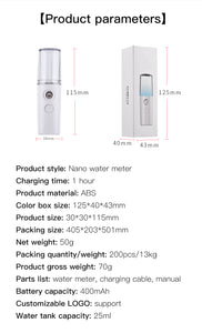 Portable Mini Nano Mist Sprayer for Facial, Body, Nebulizer, Steamer, Moisturizing 30ml - JollyCaps