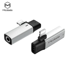 Load image into Gallery viewer, Mcdodo 2 in 1 lightning to dual DC3.5MM Audio Adapter + Lightning charger for iPhone - JollyCaps
