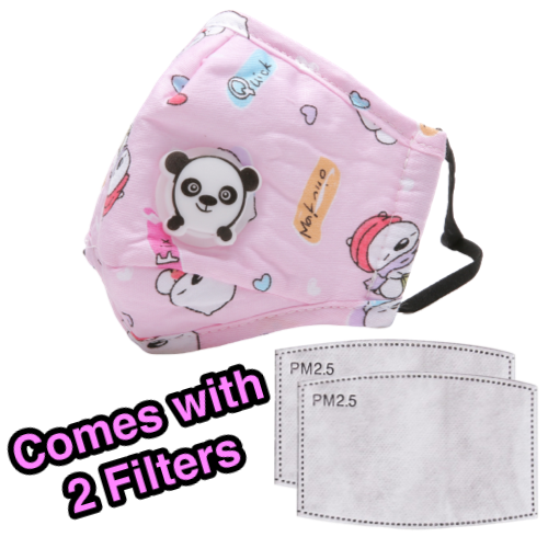 Pink Panda Cotton Face Masks - JollyCaps